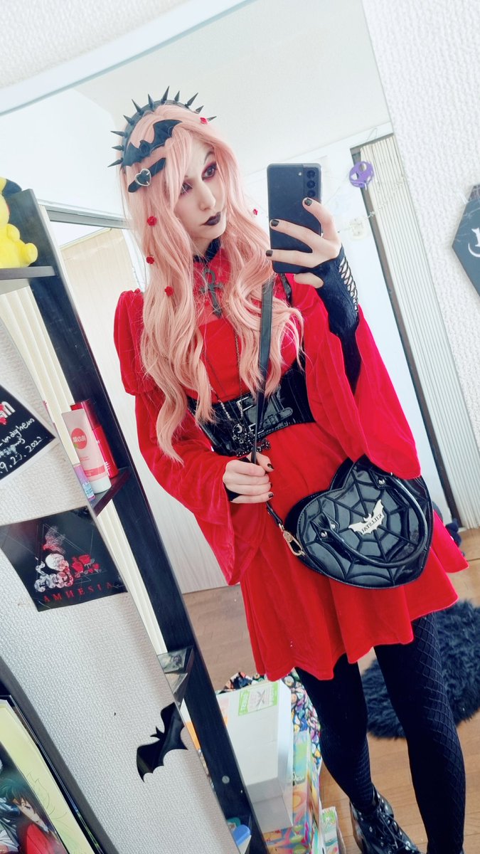 yurichan173's tweet photo. Galentine date❤️‍🔥
Dress&amp;bag @killstar @QOOZA_JP 
Belt Bershka
Choker @AttitudeCo 

#ootd #altfashion #altgirl #gothgirl #goth #nugoth #gothfashion #gothoutfit #killstar #wearekillstar #waifu #metalgirl #metalgoth #nugoth #gothvalentine #ValentinesDay #valentineoutfit https://t.co/04MqHSa1a7