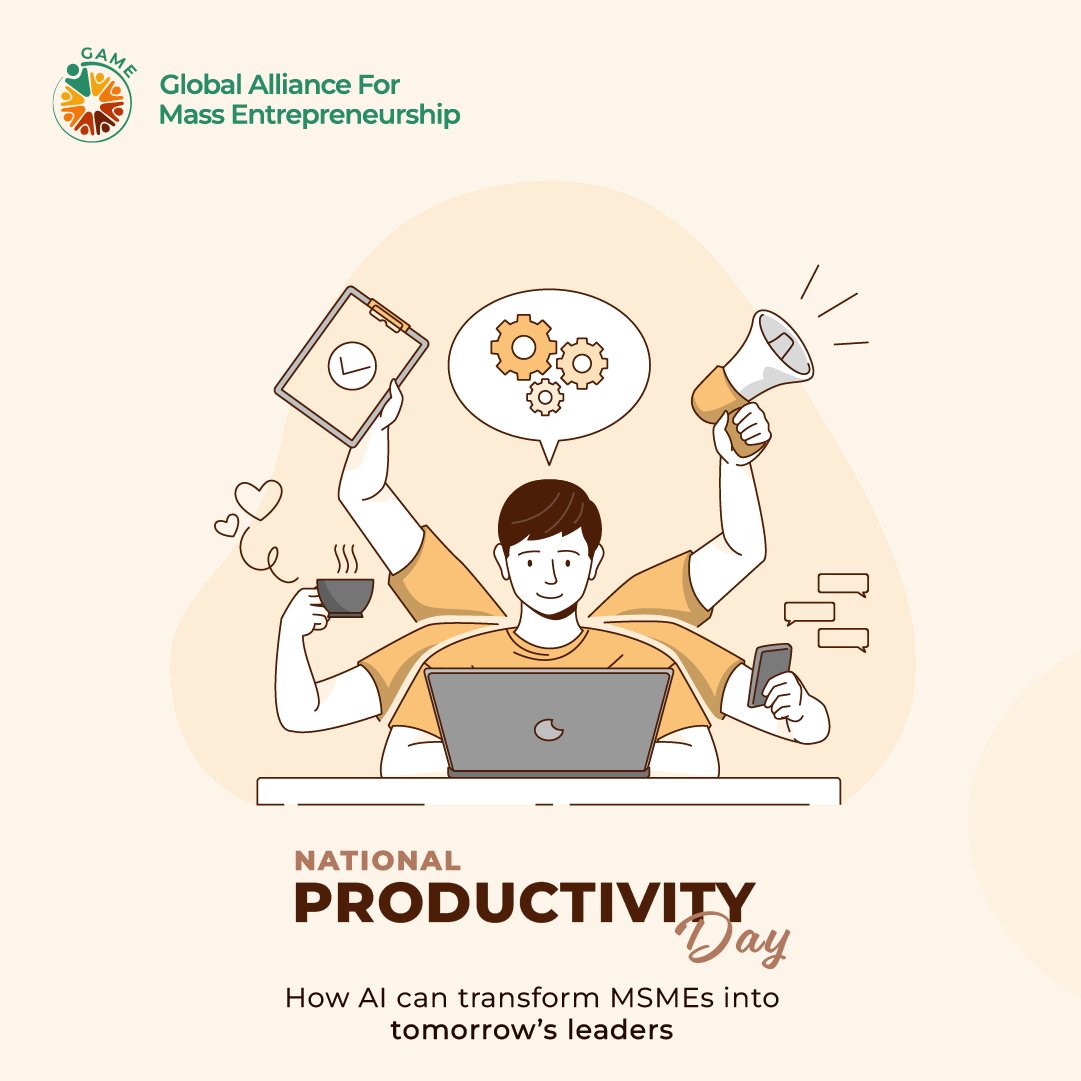 GAMEIndia2's tweet photo. π This #NationalProductivityDay, let's unlock the future of business growth! #MSMEs, are you ready to harness the power of #ArtificialIntelligence? π€β¨
Don't forget to share your thoughts and productivity tips in the comments below.
#AIforMSMEs #Innovation #BusinessGrowth https://t.co/rlIzXuMlvP