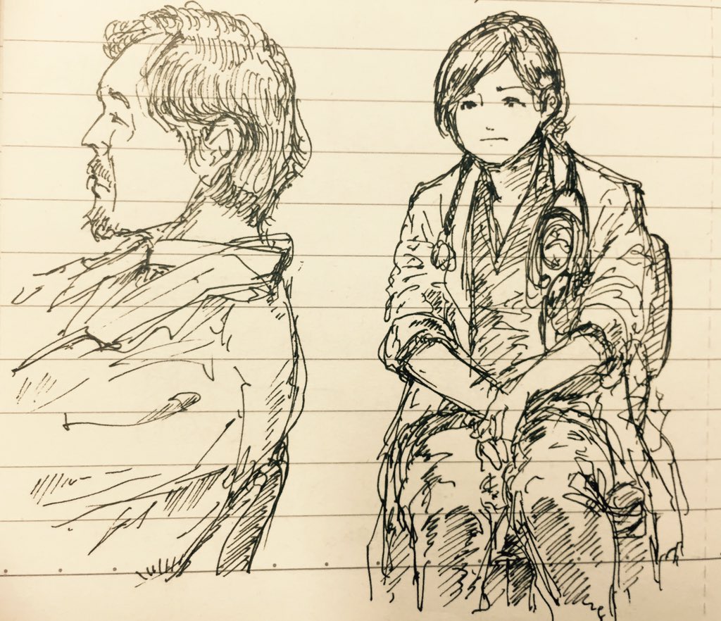 昔の落書きがたくさん出てきた。授業中ずっと絵を描いてる 