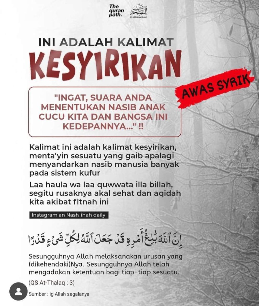 fotodakwah's tweet photo. Kalimat kesyirikan https://t.co/f3QVcoS1vK