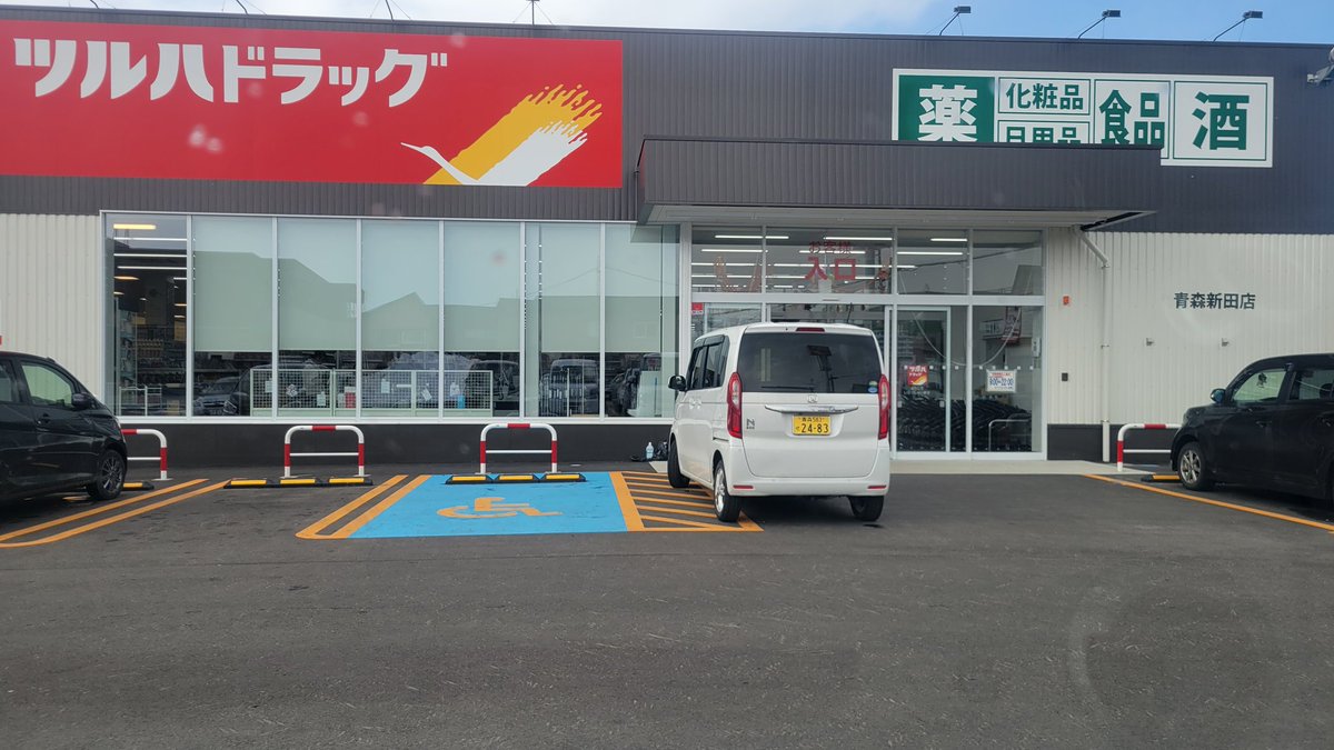 一応、障がい者スペースに止めるのは気が引けてこの位置なのかな⁉️
うんこもれそうっ！って感じでもなく健康的な老夫婦でした。自由だね😃ｗｗｗ
