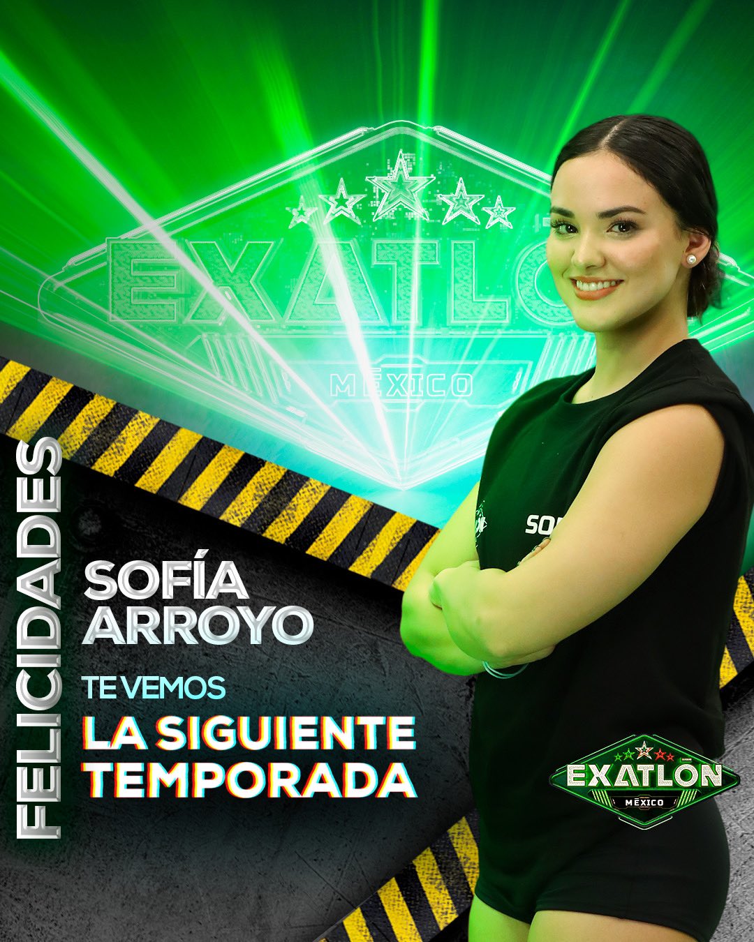 Exatlón México on X: "✨ 𝗦𝗢𝗙𝗜́𝗔 𝗔𝗥𝗥𝗢𝗬𝗢 es la 𝗚𝗔𝗡𝗔𝗗𝗢𝗥𝗔 indiscutible. 🤩🙌🏼 Lo luchó y lo logró, tiene su pase directo para la próxima temporada de #ExatlónMéxico. ⚫️🫵🏼 ¡𝗙𝗘𝗟𝗜𝗖𝗜𝗗𝗔𝗗𝗘𝗦! https://t.co/utF6f68u9b" / X