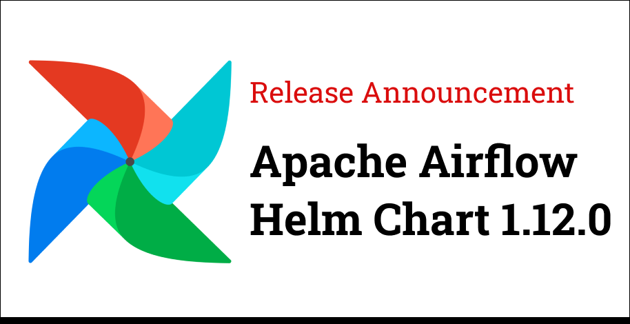 We've just released Apache Airflow Helm chart 1.12.0 🎉 📦 ArtifactHub: artifacthub.io/packages/helm/… 📚 Docs: airflow.apache.org/docs/helm-char… 🛠️ Release Notes: airflow.apache.org/docs/helm-char… Thanks to all the contributors who made this possible.