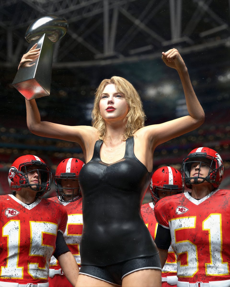 beeple's tweet image. MASSIVE CONGRATS to taylor on her FIRST super bowl victory!!!  totes deserved!!!  👏👏👏