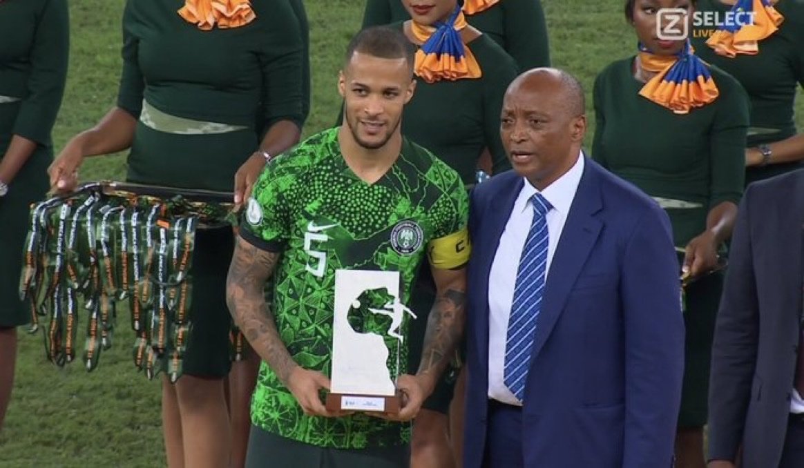 William Troost-Ekong is crowned AFCON Player of the Tournament! 🇳🇬

#AFCONFinal 

#AFCON #AFCON2023     #AFCON2024 #NGACIV