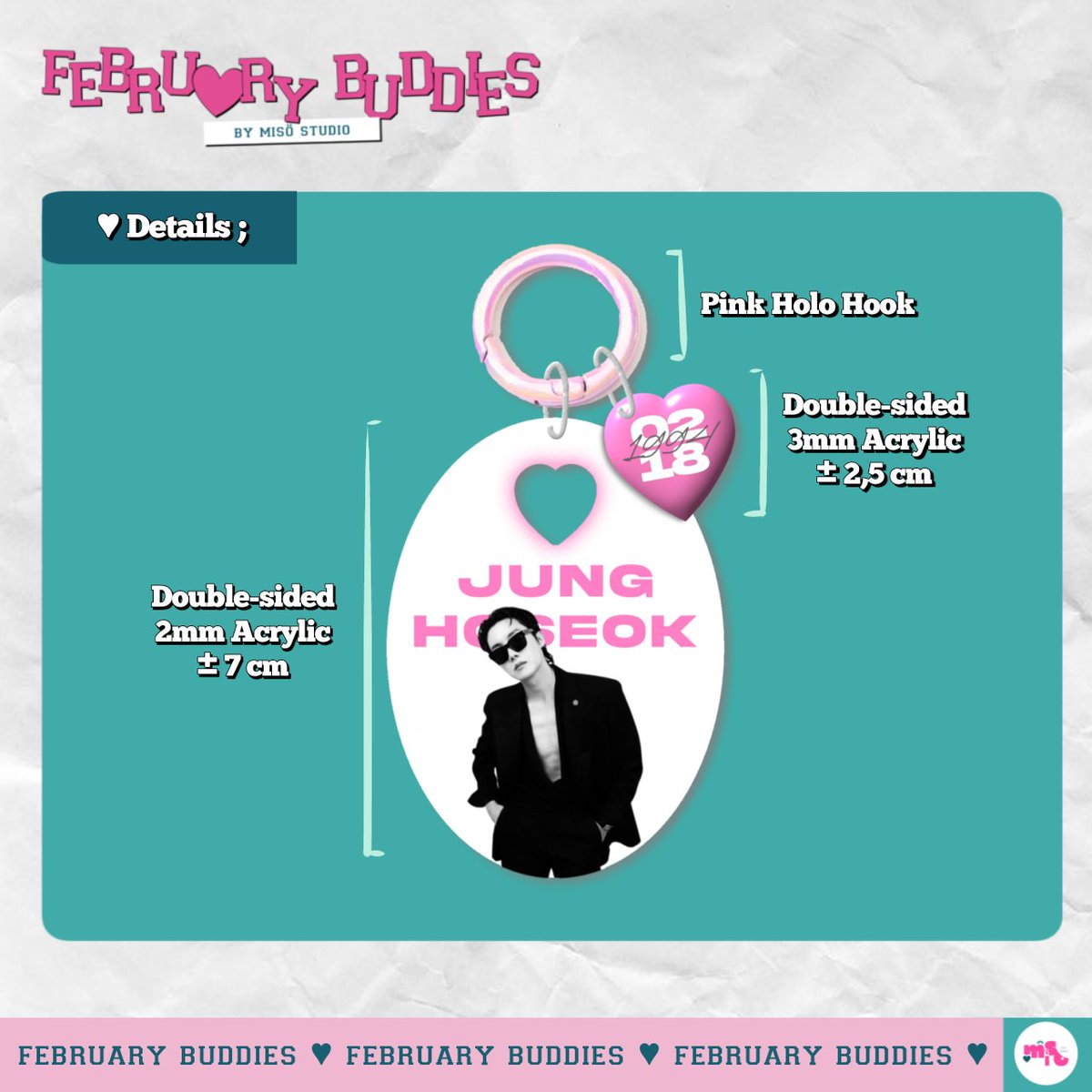 sevendipityco's tweet photo. ˖ ࣪ 𝇋♡︎𝇌 ׂ february buddies ׄ ׅ ✿
by misö studio.

💰; BEST DEALS 45K
(DP 25K)

[PO] pre order ─ February 11th, 2024.
thru shopee and gform.
est. PO 7-14 days after pre-order closed.

── choose your february buddies!𖹭
.
.
.
tags• #kpopfanmade #kpopkeychain https://t.co/AraMg7koWS