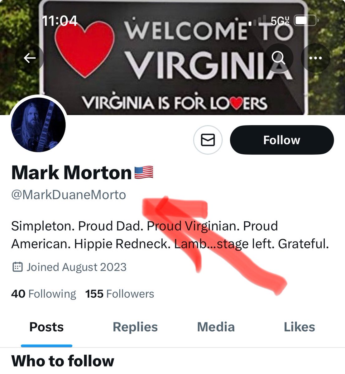 This @markduanemorto account is not me