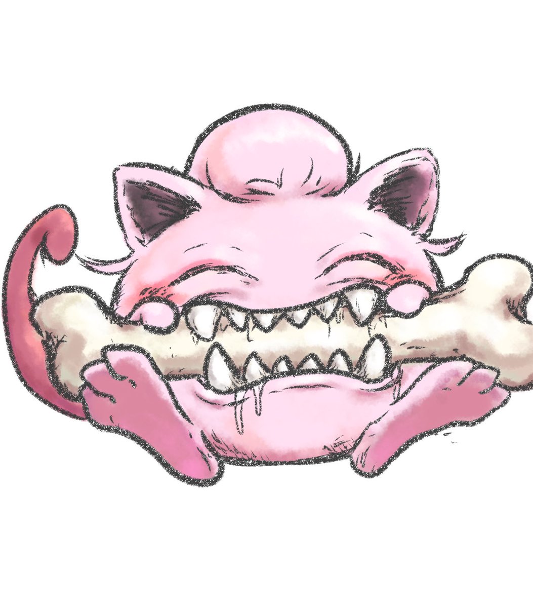 pokemon (creature) no humans white background teeth bone simple background solo  illustration images