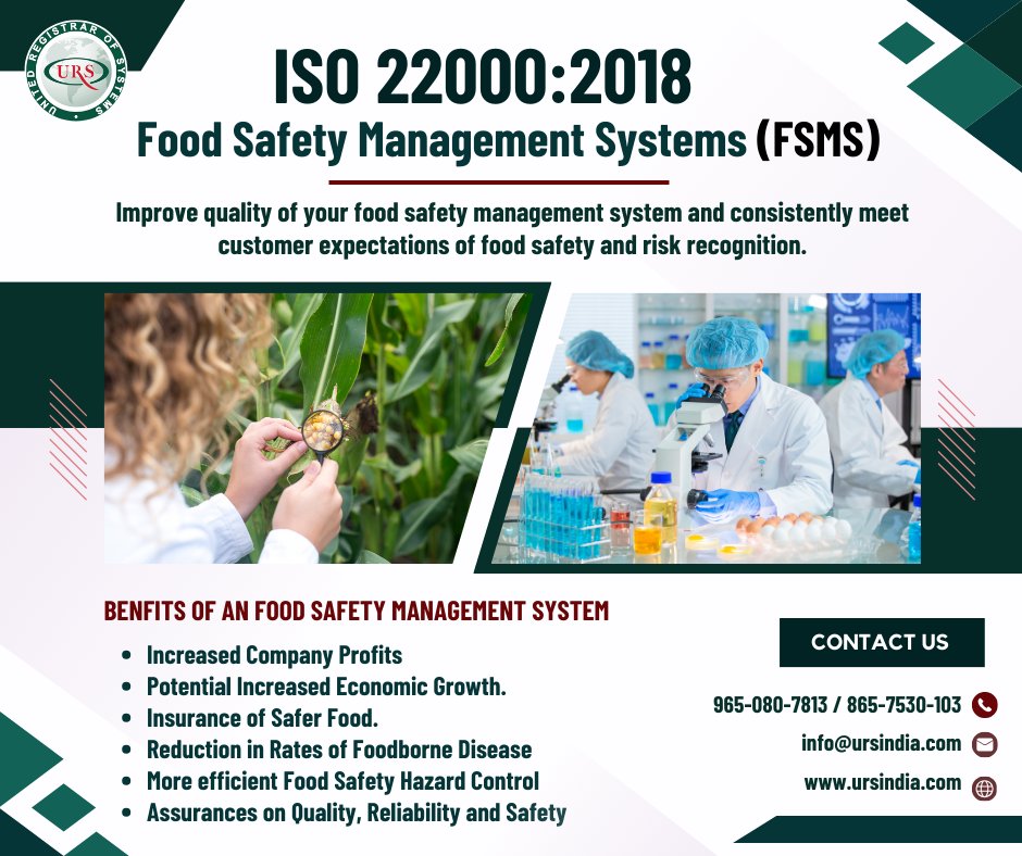 ISO 22000 is an international food safety management system standard that outlines the requirements for organizations to manage food safety effectively.

#ISO22000certification #foodsafetyaudit #fsms #foodbusiness  #foodmanufacturers #isocertification #ursindia