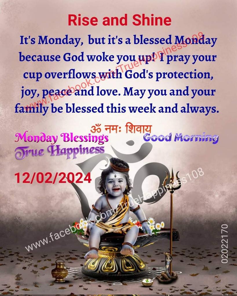 Good morning! Start your day with reverence for Lord Shiva, and may His  Divine presence inspire and protect you. Wishing you a blessed Monday. Har  Har Mahadeva 🙏🏻🪷🙏🏻 #TrueHappiness108, image size:819x1024