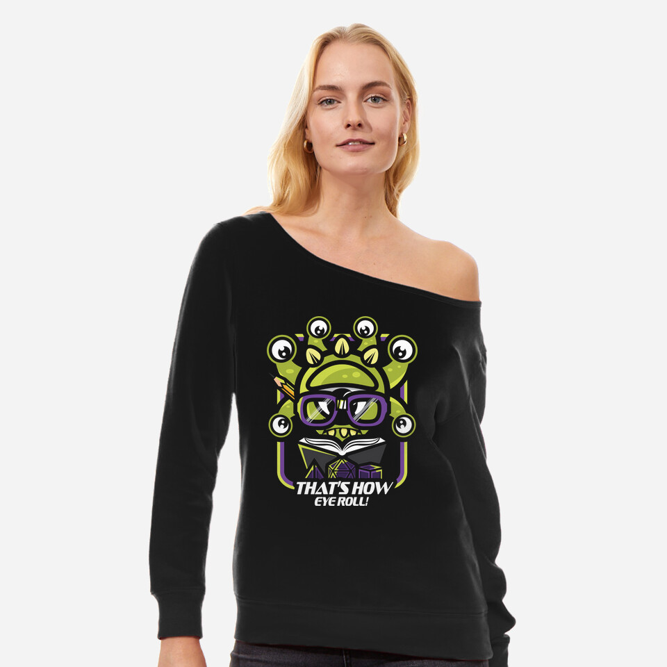 teefury's tweet photo. THE DAILY | “That's How Eye Roll” by #jrberger starts at just $13 today only at #TeeFury! ⚡
https://t.co/VjjD0qDY9V
#tees #tshirt #coolshirts #popcultureshirts #graphictee #shirt #dungeonsanddragons #gaming #rpg #fantasy #adventure #dice #criticalhit #beholder #roll https://t.co/AdiMGeZH0S