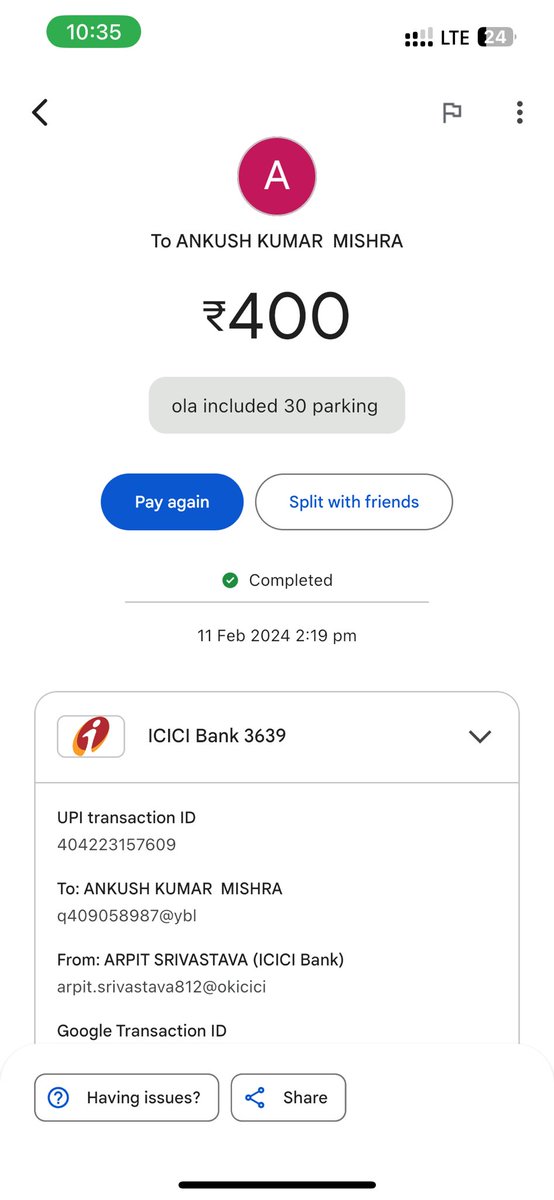 arpitsrivast's tweet photo. @ola_supports i took a ride from prayagraj civil line bus stop to prayagraj airport, initially the fare was showing as ₹387 but driver took shortcut and the final fare was ₹325. Still the driver took ₹400 stating that parking charges are included. Please support @Olacabs https://t.co/J1SqM4sOlT