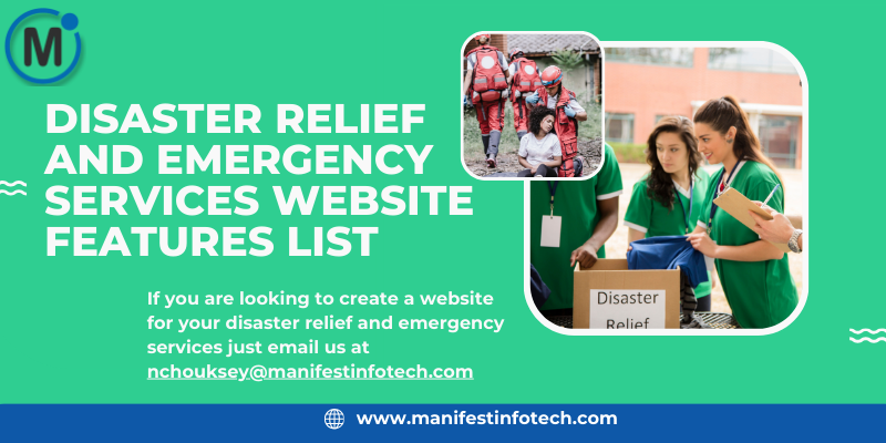 Disaster Relief and Emergency Services Website Features List
manifestinfotech.com/blog/disaster-…

#EmergencyInformation #DonateForRelief #VolunteerCoordination #SupportResources #PreparednessGuides #MultilingualSupport #SocialMediaUpdates #DisasterRecovery #GovernmentAssistance