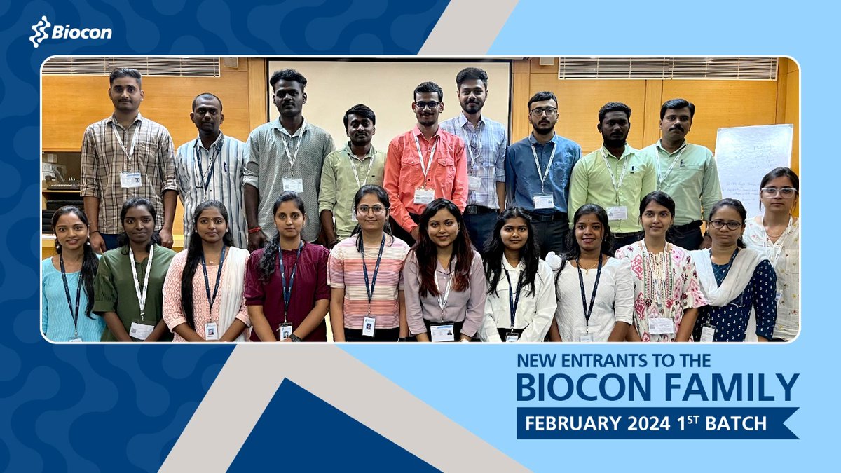 Bioconlimited's tweet photo. #WelcomeToBiocon: Excited to welcome the latest batch of #Bioconites who joined us in February 2024! Congratulations, and we look forward to leveraging your energy and expertise as we achieve bigger milestones in the future. #Biocon https://t.co/yor9M0KBpH