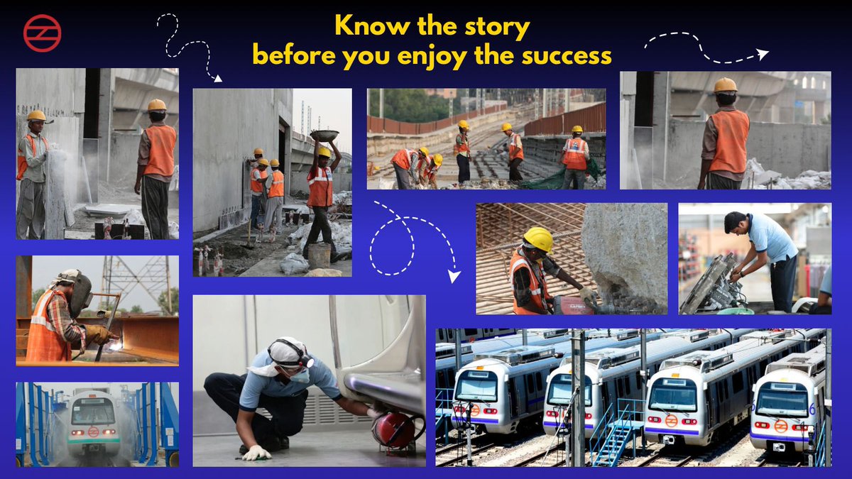 OfficialDMRC's tweet photo. A heartfelt salute to the unsung heroes of #DelhiMetro. Your hard work keeps our city moving smoothly.

Thank you for the tireless efforts, ensuring every ride is a success. https://t.co/hHOQr5ICcV