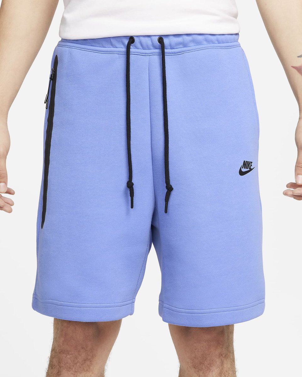 nike tech fleece shorts light blue