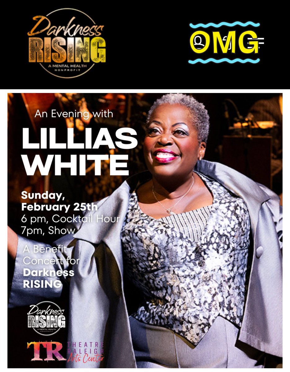 An Evening with Lillias White in Raleigh NC! Get your tickets now!! darknessrisingproject.org/eveningwithlil…