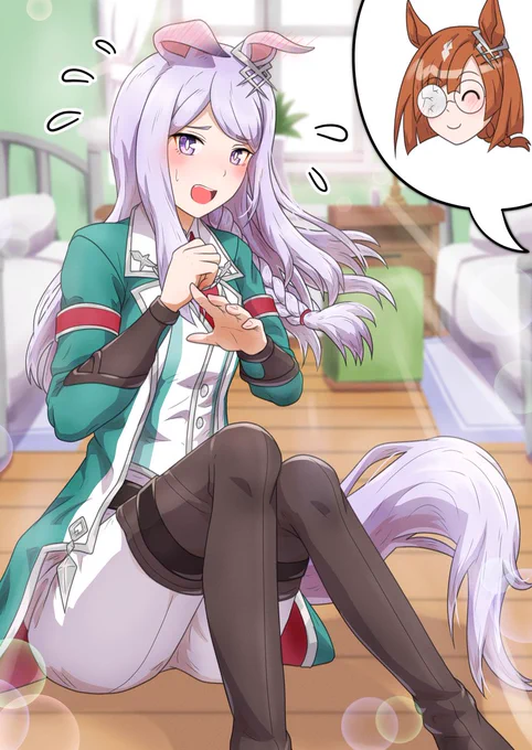 「イ、イクノさん…!これって…」「さすがはマックイーンさん、完璧な着こなしですね(掛かり)」#ウマ娘 