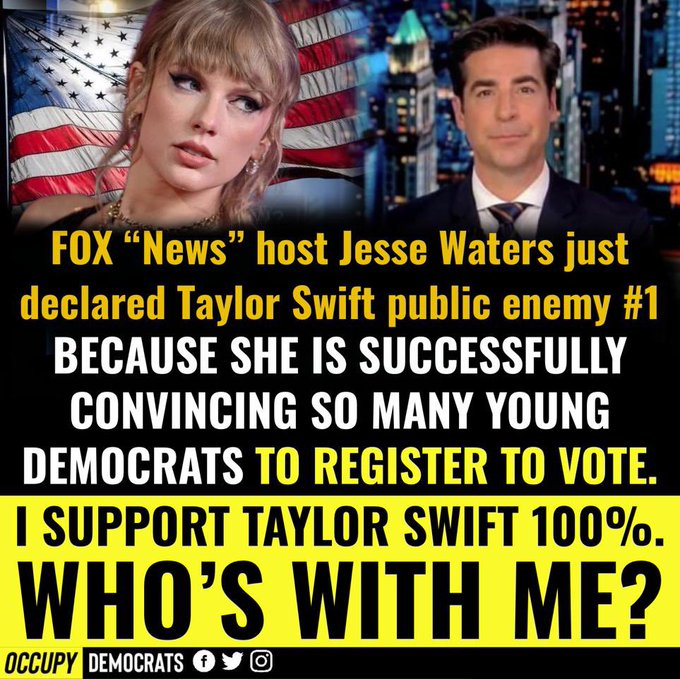 @shannonrwatts MAGA republicans are mad with Taylor Swift, because she is convincing young American to register to vote.. 
Do you see anything wrong with that? I don't
#RightsToVote is our constitution rights. 
x.com/aintscarylarry…