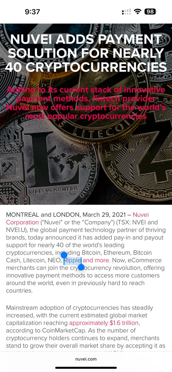 More Bullish news that continues to build @RippleGlobal $XRP technology.. Payments Solution Companies and Central Banks to work together to help build future with payments and QR codes… #indirectpartners #nuvei #mastercard #qrcodepayments #Bankofamerica