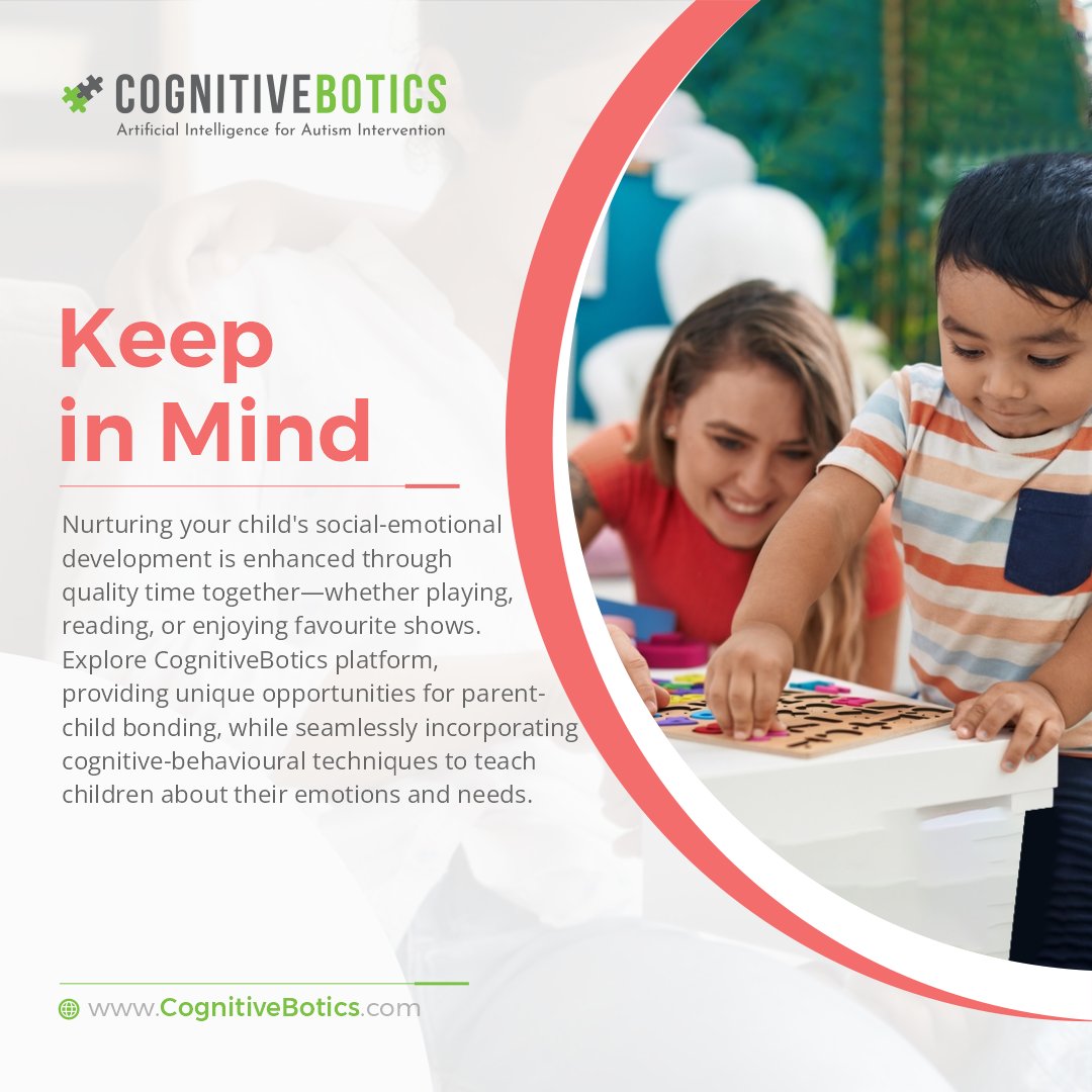 CognitiveBotics's tweet image. Strengthen your child's social &amp;amp; emotional growth by spending quality time together. Elevate your parenting with Cognitivebotics,an AI platform offering personalized interactions to help overcome learning difficulties and social barriers.​
Send us a message on WhatsApp 9581622929