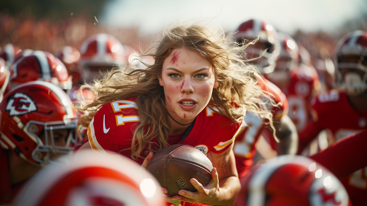 foreverin_space's tweet photo. We are going to tell our kids this is how the Chiefs won the Super Bowl. 

#SuperBowl2024 #TaylorSwift #Kelce #KansasCity #kansaschiefs #ChiefsVs49ers #Swifties #NASA #SpaceX #uniquegifts #fakenews #AIart #AIArtwork https://t.co/04VbzlnNBV