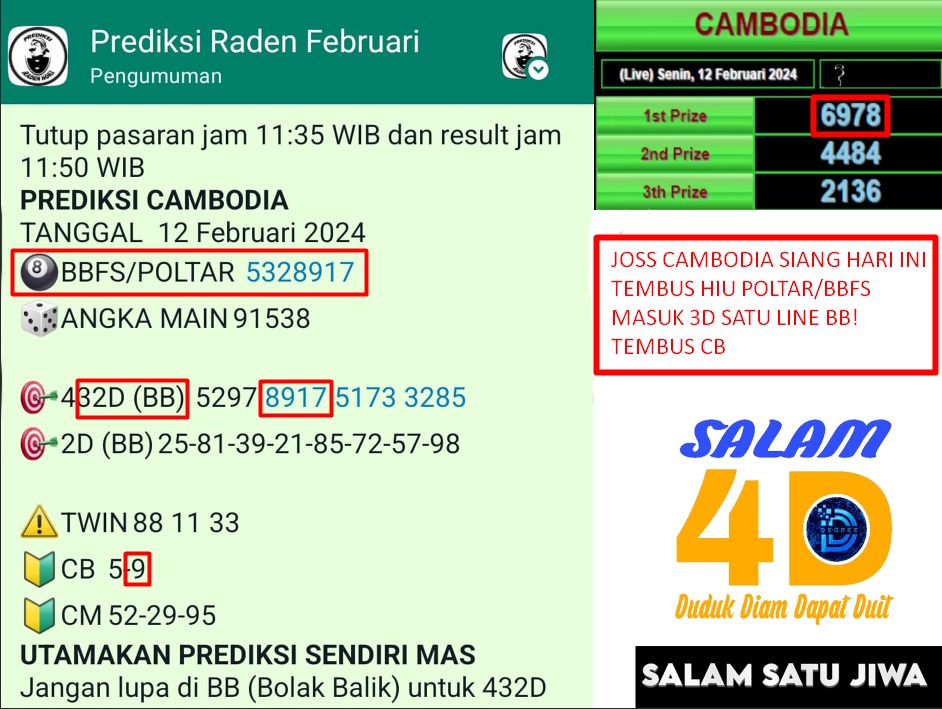 RadenHoki88's tweet photo. Join Grup JP bareng Raden wa:
0823-3935-6641
Gratiss mas e, JP tidak usah bagi hasil dan tidak ada mahar!

#prediksitogel #prediksijitu #prediksittm #prediksisdy #prediksimacau #angkajitu #prediksiakurat 
Cina Laura #SuperBowl Masa Tenang #Ngawurnya Chef Juna #Senin Masa Tenang https://t.co/ypU0D2hZVR
