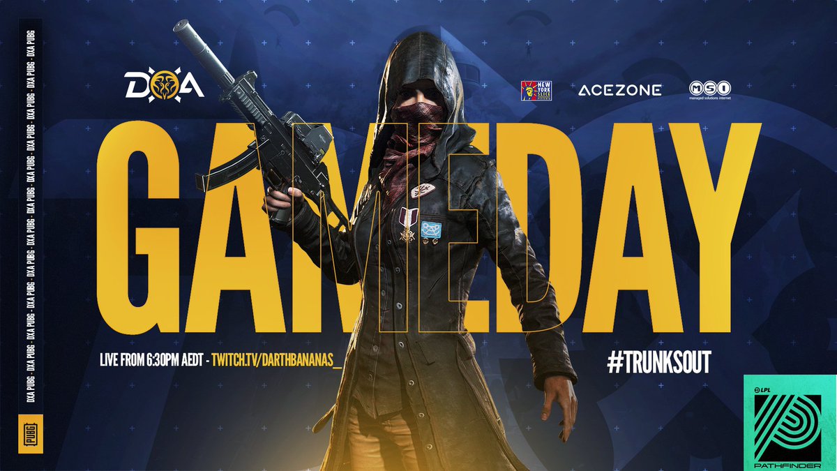 LPL Pathfinder for the PUBG team tonight

@ 6:30PM AEDT

twitch.tv/darthbananas_

GL Team!!