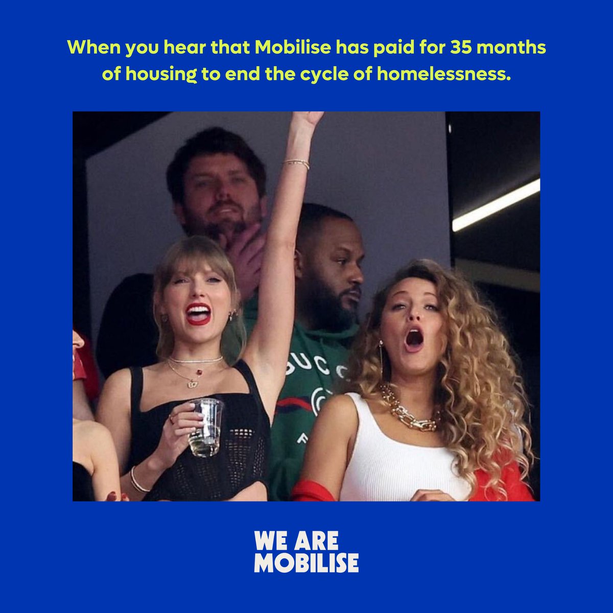Share this if you’re impressed by Mobilise Kickstarter OR you’re a Swifty! 💙😉

Mobilise Kickstarter is a rental assistance program to help end the cycle of homelessness. 

#socialimpact #superbowl #swifty #taylorswift