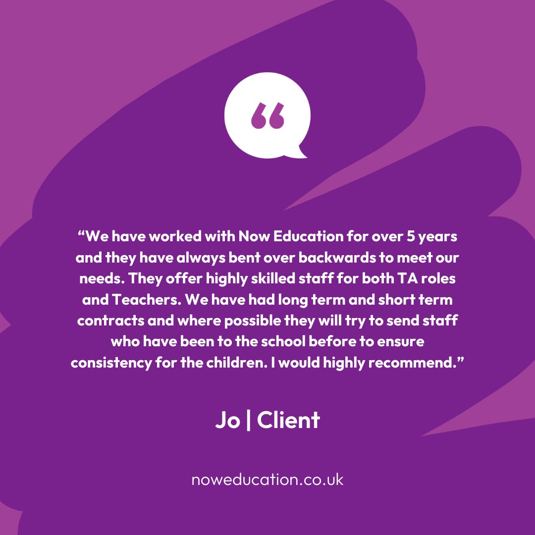 We know that inconsistent and lost teaching hours have a detrimental effect on students, so we work quickly and efficiently to source the best supply staff using our established local networks. noweducaiton.co.uk