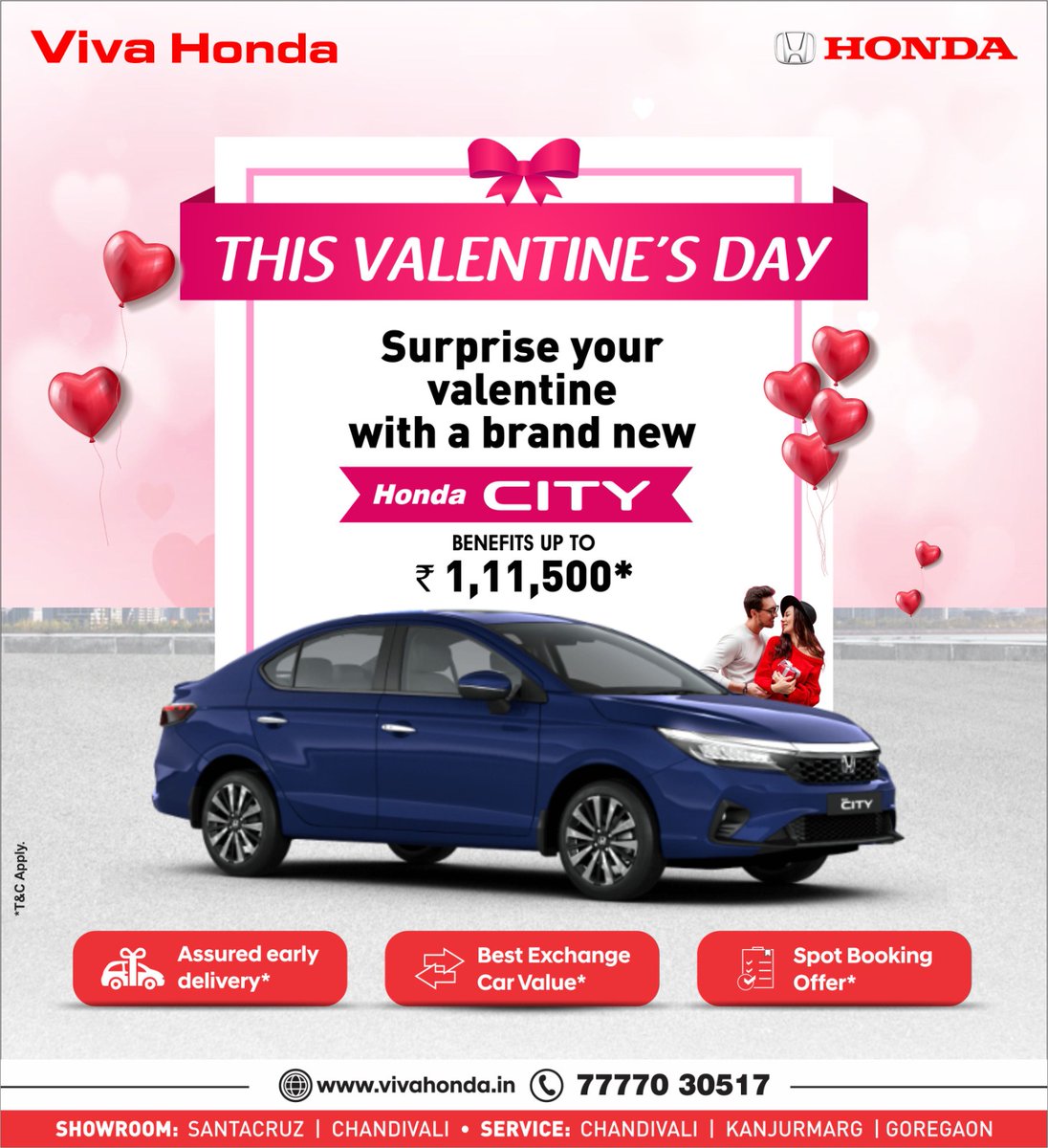 From city lights to starlit nights, my Honda City takes us on the perfect Valentine's Day adventure.
.
.
.
#LoveInTheCity #ValentinesDrive #HondaLove #CityRomance #CarLove #ValentinesAdventure #CruisingTogether #HeartAndHonda #vivahonda #CityLightsAndLove #RoadTripRomance