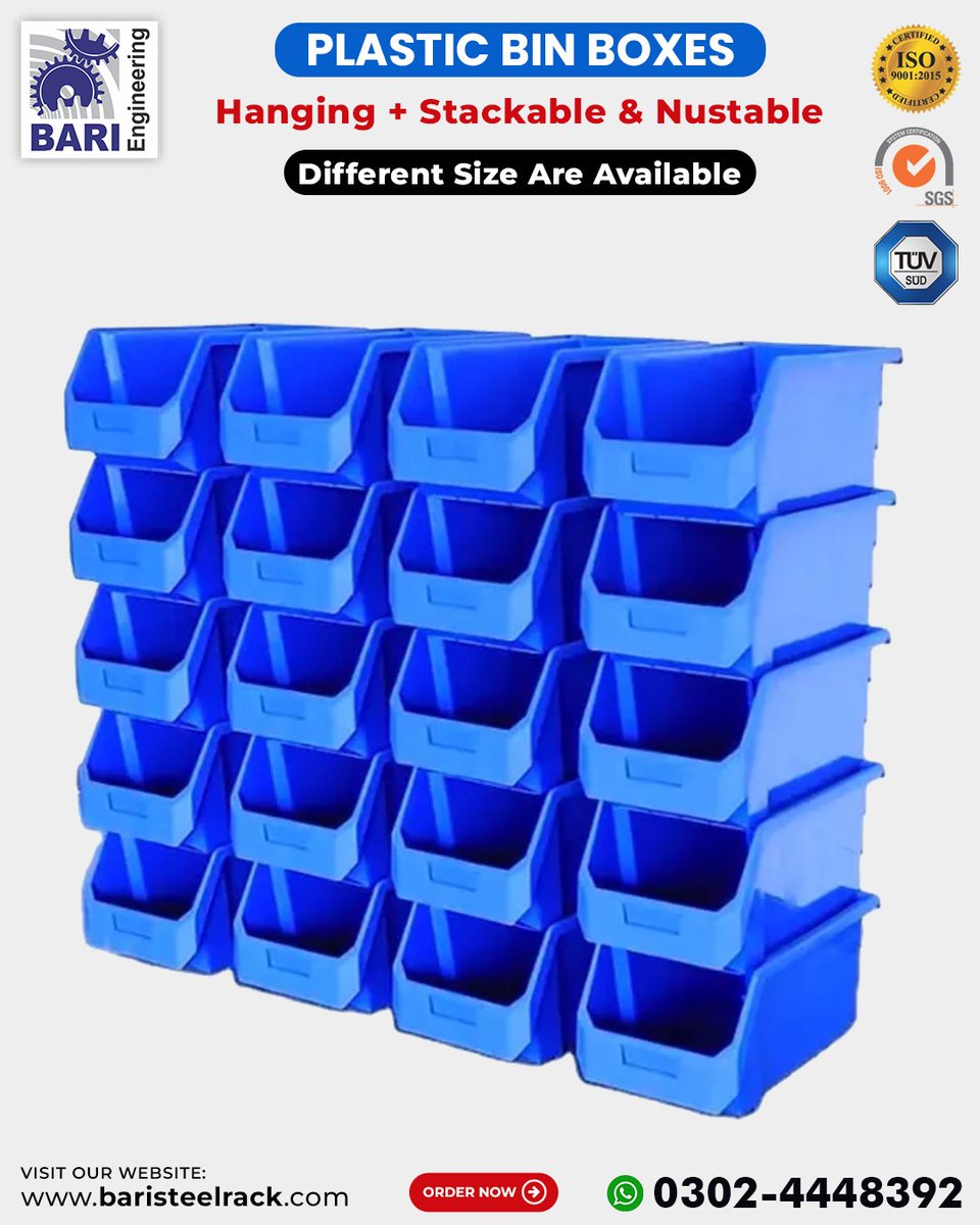 Plastic Bin Box Manufacturer in Pakistan | Bin Box in Different Models | Work Station Bin Boxes Leading plastic bin box manufacturer in Pakistan offering various models for workstations. #PlasticBins #ManufacturingPakistan #WorkStation #Organization #StorageSolutions #BinBoxes