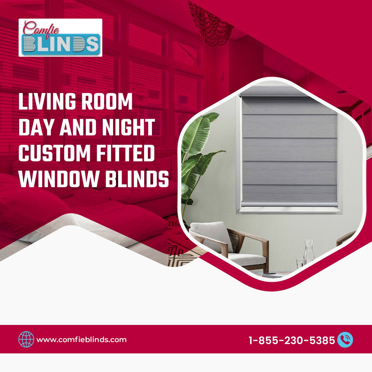 ComfieBlinds's tweet photo. Experience the perfect fit for your windows! Elevate your space with custom fitted window blinds from Comfie Blinds. Tailored to your exact specifications, our blinds ensure a seamless blend of style and functionality.
#ComfieBlinds #CustomBlinds #WindowTreatments #HomeDecor https://t.co/3yotbs5znn