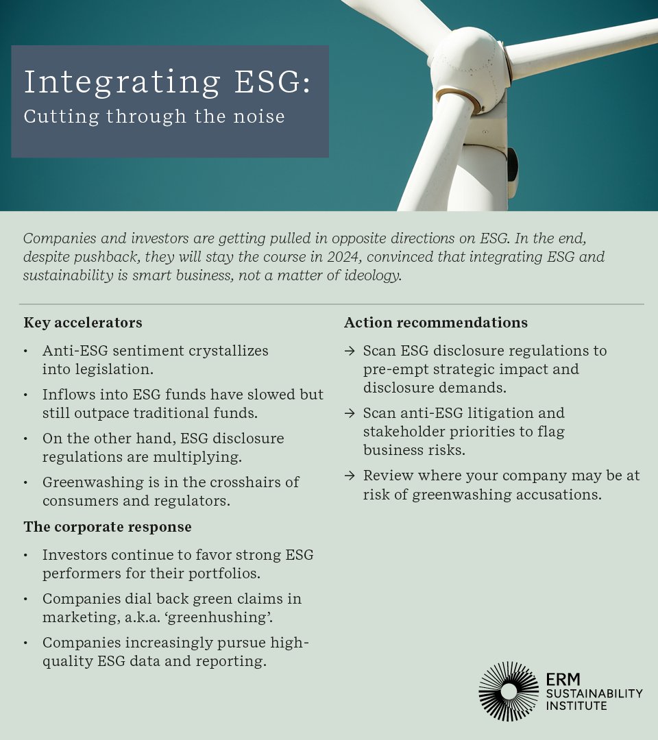 How will ESG fit into the corporate agenda in 2024? Find out in our 2024 Annual Trends Report: sustainability.com/thinking/2024-… #Sustainability #ESG