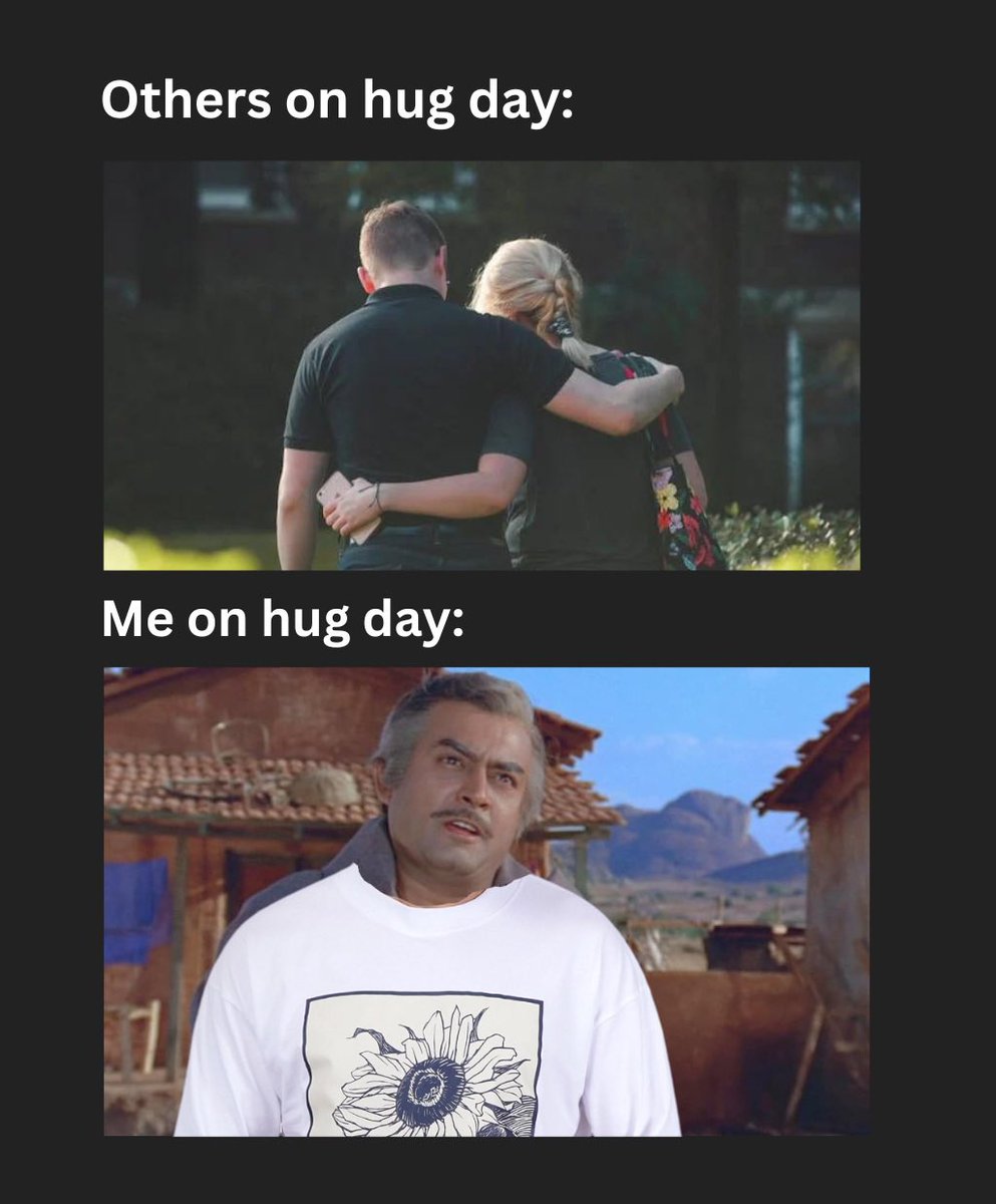 TheSubtlee's tweet photo. We feel the pain Thakur had.
Happy Hug day. 👫

#HugDay #happyhugday #hugday2024 #clothing https://t.co/Kvkg4F6sPJ