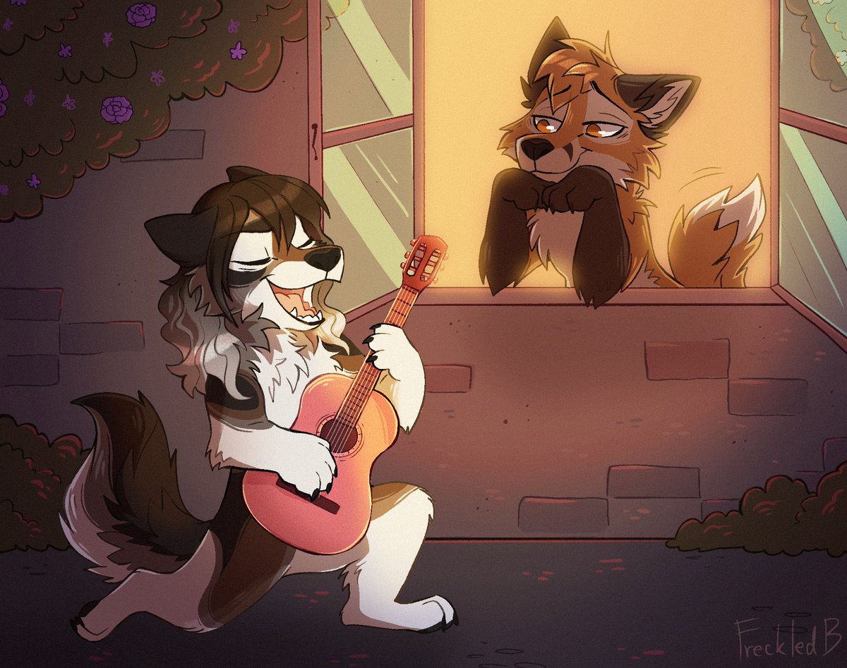 Happy Valentine my sweetest foxie <a href="/RustyFoxi/">Rusty Fox</a> 
🎸🎶😘

🖼️ made by amazing @BastardFreckled