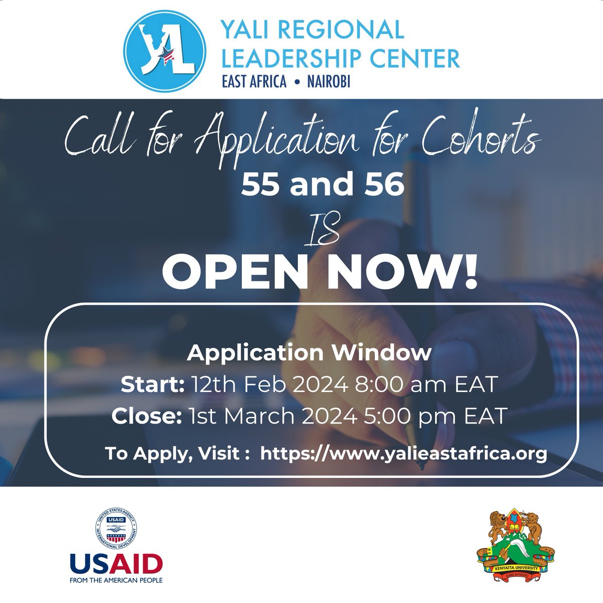 The wait is over! Application call for Cohorts 55 (Residential) and 56 (Fully Online) is Now Open! Calling all young leaders ready to embark on a transformative leadership journey. Application Link: bit.ly/3SRCuH4 Spread the word! #LeadershipForChange #TransformAfrica