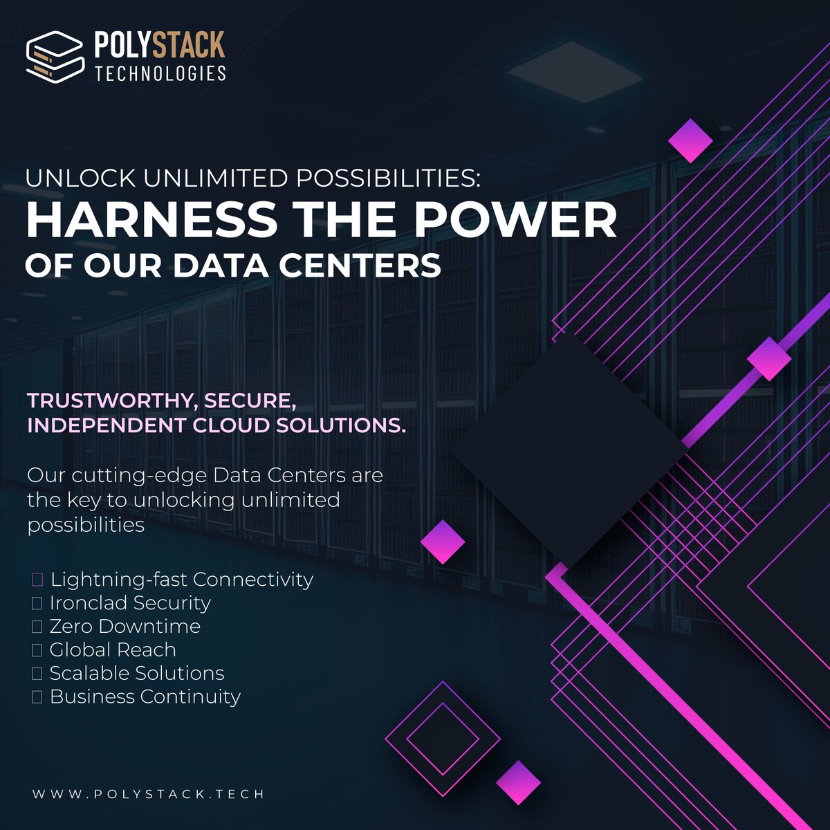 Polystack_Tech's tweet image. Data centers play a pivotal role in our increasingly digital landscape. Our cutting-edge data center solution is revolutionizing the way businesses manage and utilize their data.

#datacentersolutions #datacenter
#innovation #cloudcomputing #edgecomputing #polystacktechnologies