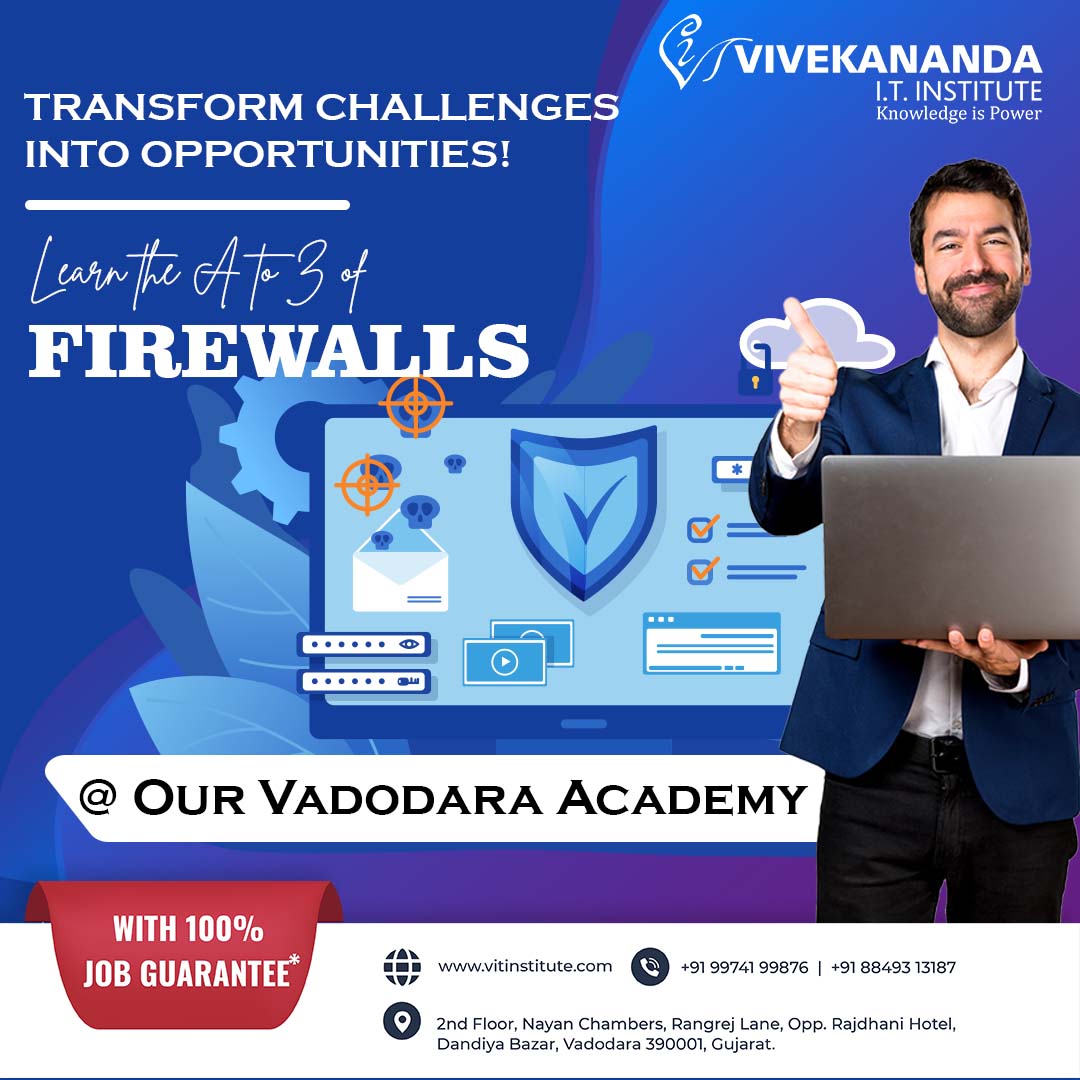 Dive into the world of Firewalls from A to Z and master the art of cybersecurity. 💻  ✨

#firewall #firewalltraining #firewalllearning #datasecurity #CCNA #ccnp #cybersecurity #cyberops #GurukulOfNetworking #VivekanandaITinstitute #VIT #Vadodara #Vadodaracity