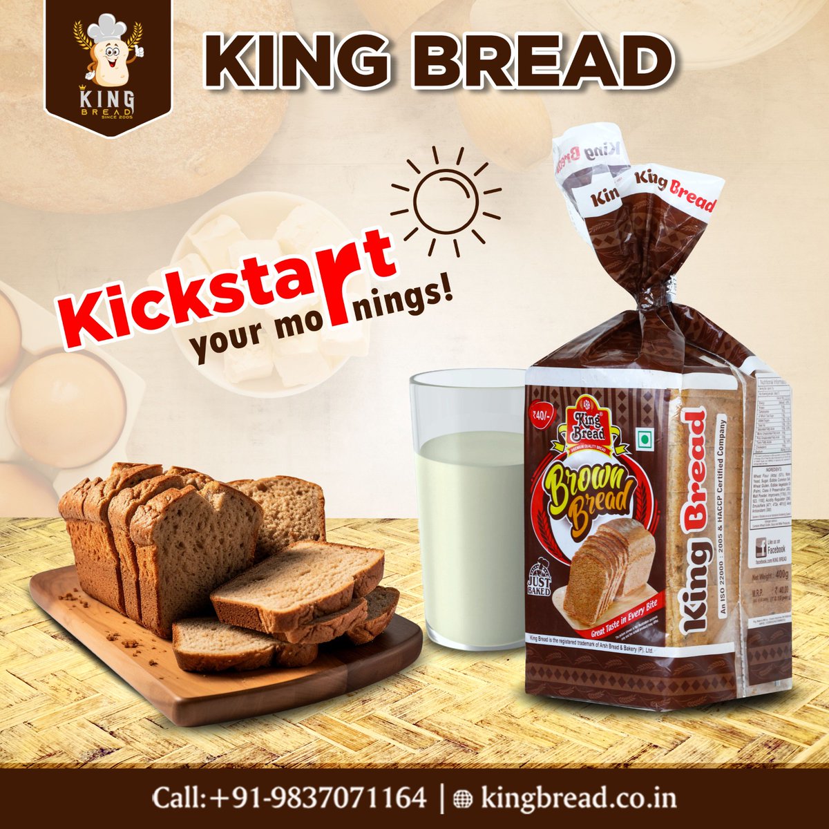 Rise and shine with the royal touch of King Bread! Kickstart your mornings with a taste fit for royalty.
.
.
#KingBread #RoyalMornings #KickstartYourDay #familyfave
#breakfastroyalty #kingbreaddelight #bread #morningjoy