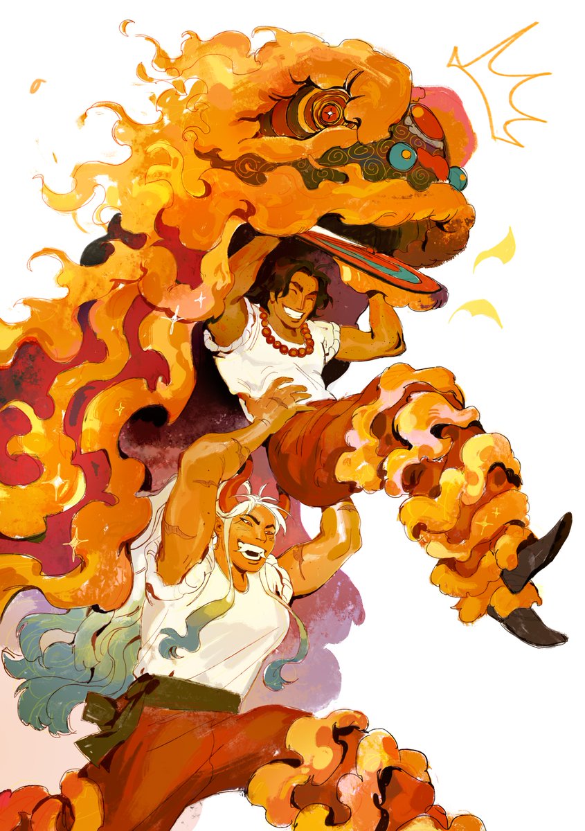 Yamato and Ace's lion dance!! Happy lunar new year 🐉