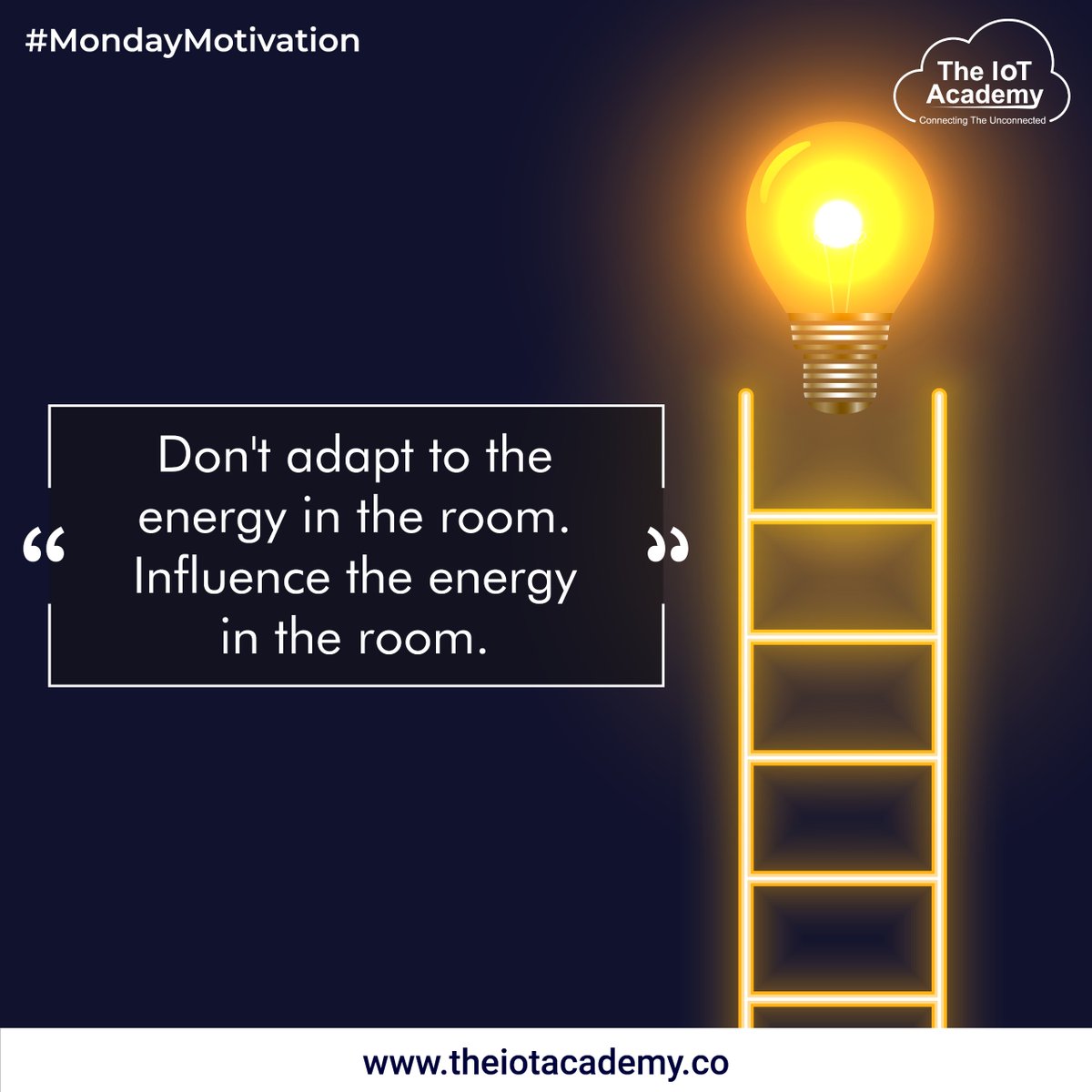 Don't blend into the ambiance, spark a transformation! 💥✨ Infuse your unique aura into the space, radiating positivity and inspiration. 
.
.
.
#TheIoTAcademy #edtech #education #mondaymotivation #mondayblues #positivity #beyourself