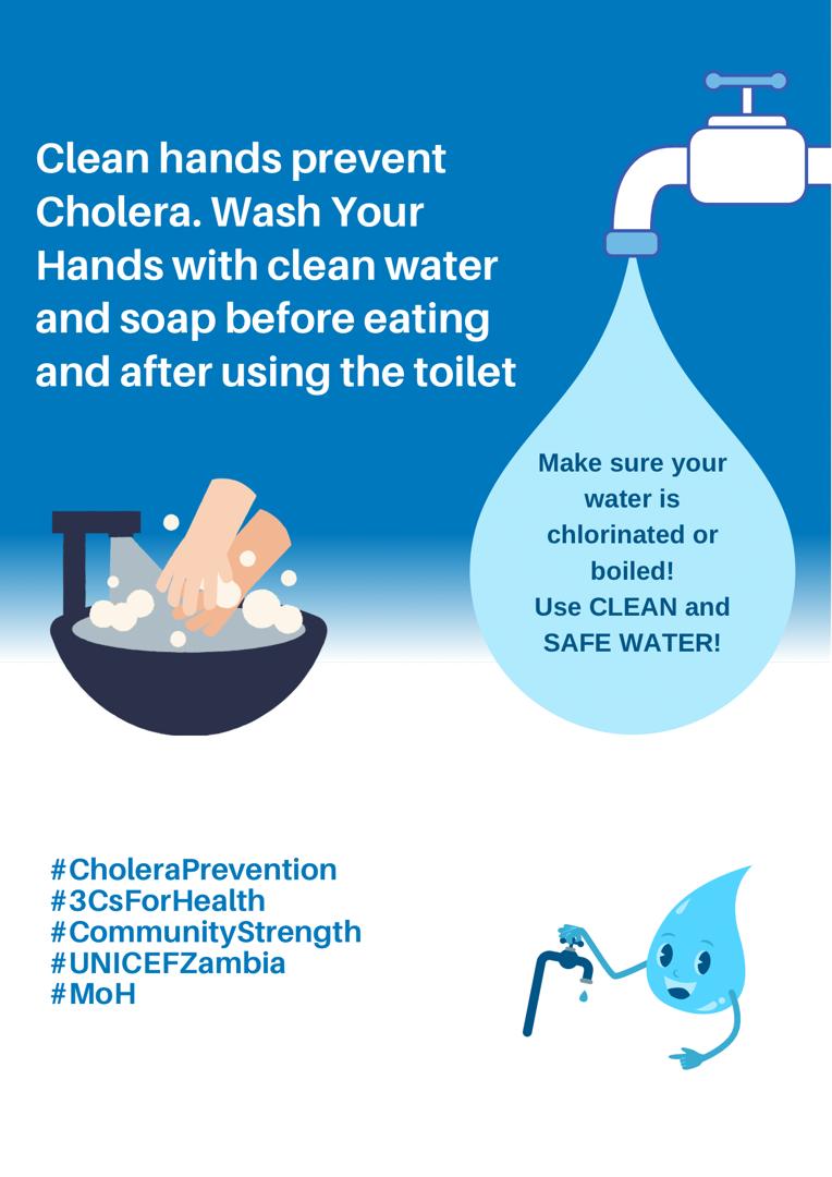 unicefzambia's tweet photo. Back to school but staying vigilant! Remember, early care saves lives β if you experience any #cholera symptoms, don't hesitate to seek help. Stay safe, stay healthy! #cholerafree #3csforhealth
Many thanks for spreading this message @Thebookishvibee π§π
#ChangeMakersΒ #Zambia https://t.co/remp8OI5Fm