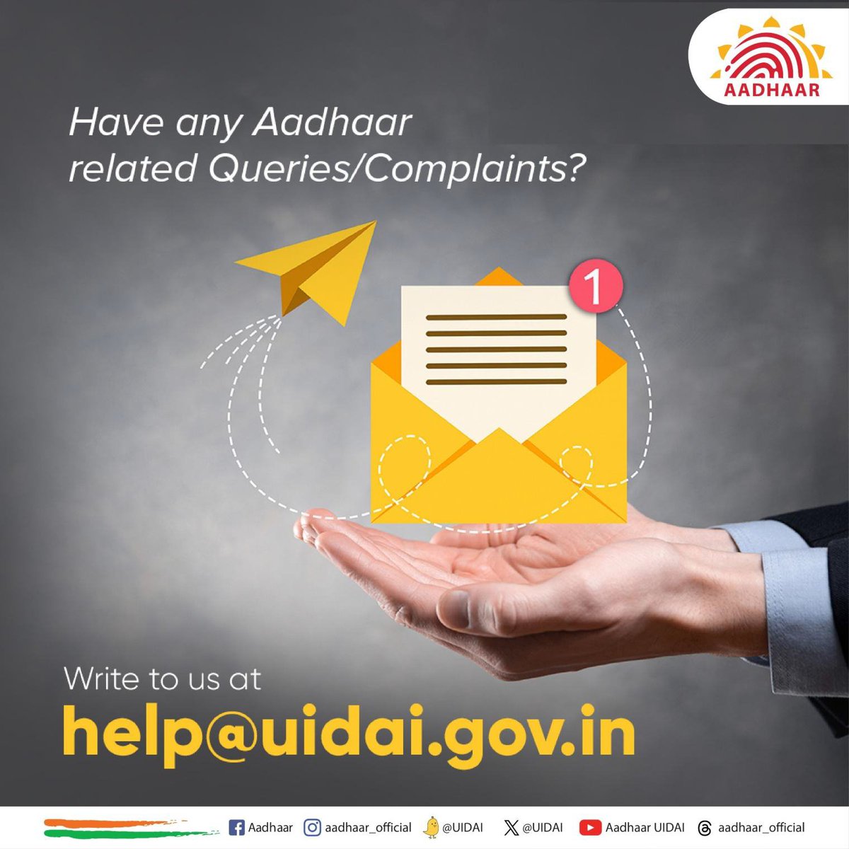 Aadhaar tweet media