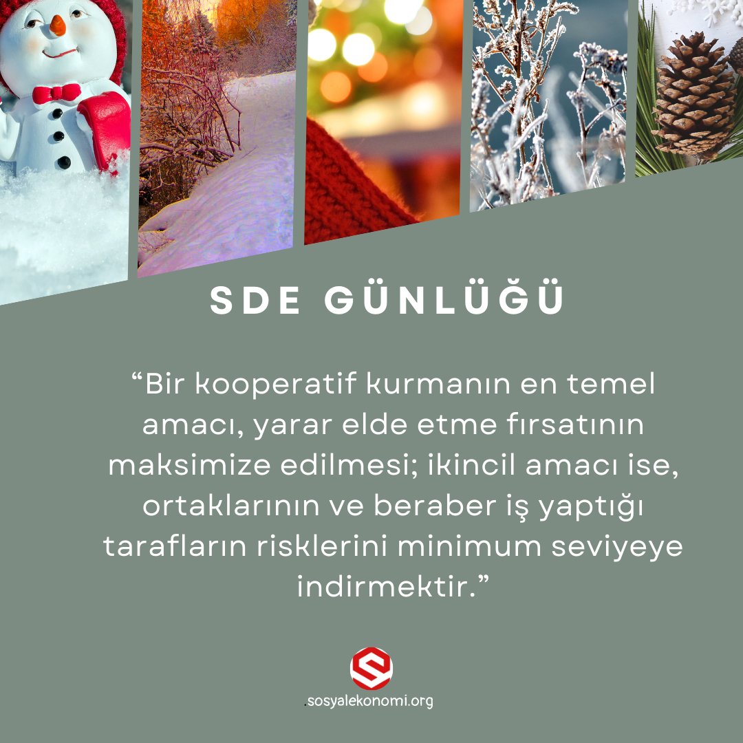 SosyalEkonomiP's tweet photo. "Kooperatiflerin asıl amacı, kâr elde etmekten çok, sahibi ve denetiminden sorumlu ortaklarının ihtiyaçlarını karşılayarak gelişmelerini sağlamaktır."
@ysfstngtb
#sdegünlüğü #kooperatifinamacı https://t.co/kRzyFTCxVj