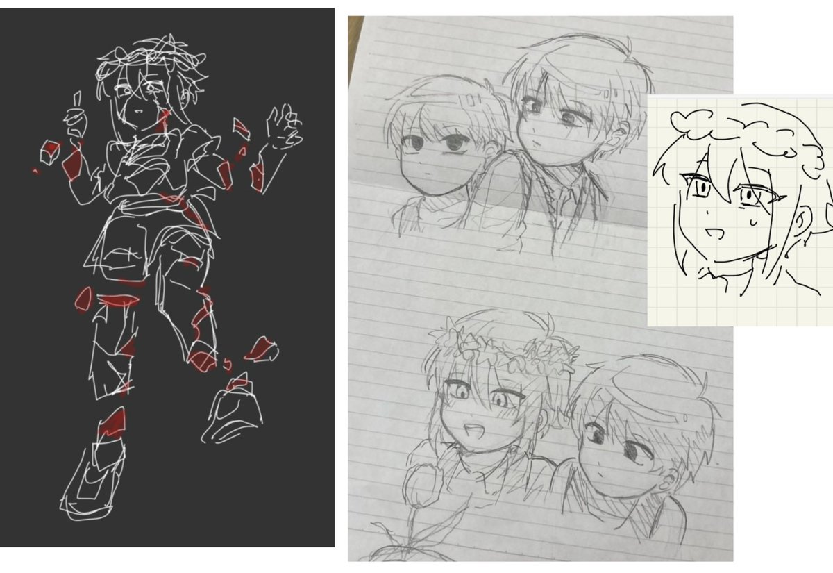 最近こそこそ裏垢で描いてたサニバジっぽい落書き達

バジ虐は最高ですね 