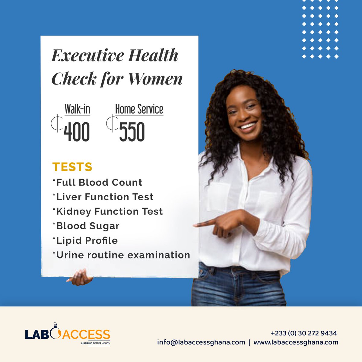 lab_access's tweet image. Wellness package for women
|Walk-in | home service |

#labaccess