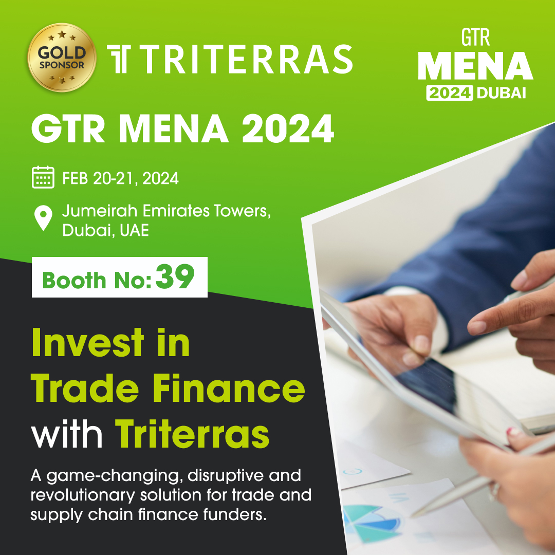 InvoiceBazaar's tweet photo. @ #GTRMENA on Feb 20 &amp; 21 #BoothNo39

Did you know that if managed correctly, trade/ #SupplyChainFinance investing is extremely attractive?

Triterras stands alone with our unique solution for trade/ supply chain finance investors.

Interested in learning more?

Come speak to us! https://t.co/uHafVydUO4