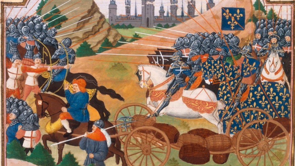 FrPittoresque's tweet photo. 🔴 𝐈𝐋 𝐘 𝐀 𝟓𝟗𝟓 𝐀𝐍𝐒 | Le #12Février 1429 : #journée des #Harengs. Avec un corps d’armée constitué de 4000 hommes, les Français attaquent le convoi de ravitaillement des #Anglais assiégeant #Orléans ➽ https://t.co/nDAwAqdAvM https://t.co/OfNXnswsjr