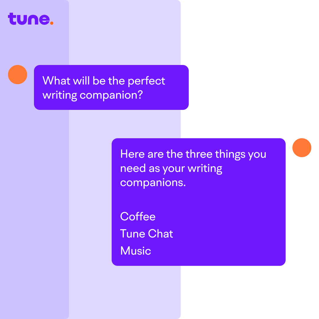 Tunehq_ai's tweet photo. Getting ready to write like a boss:
Coffee ☕, laid-back chat 💬, and the rhythm of music 🎶
#tunechat #writing #companion https://t.co/M623DA9AlV